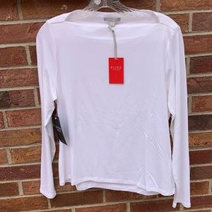 Pure long sleeve top white